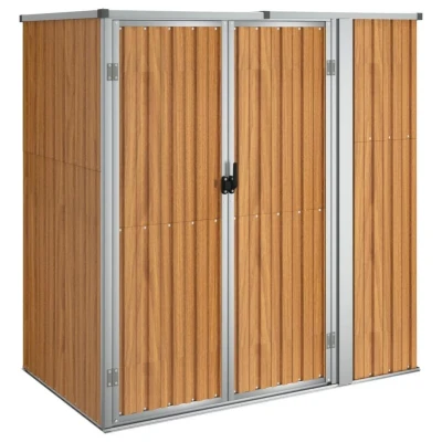 Afbeelding van vidaXL Tuinschuur 161x89x161 cm gegalvaniseerd staal bruin
