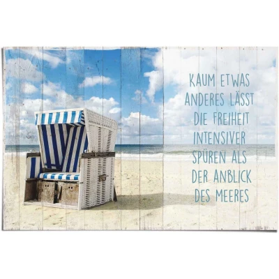 Afbeelding van Reinders! Poster Vrijheid aan het strand quote