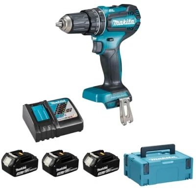 Afbeelding van Makita DHP485RF3J 18v Klopboor en schroefmachine brushless 3,0 Ah accu (3 st), snellader, Mbox