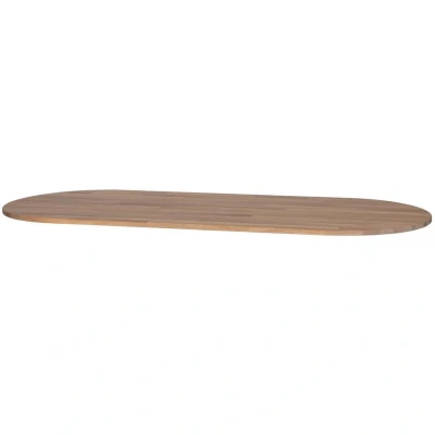 Afbeelding van Woood Tablo tafelblad eiken grijze olie ovaal 220x90 cm Hout