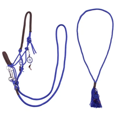 Afbeelding van QHP Touwhalster met teugels Combi Liberty Blauw