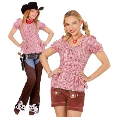 Afbeelding van Widmann Beierse blouse, vrouwen, traditioneel kostuum, bierfeest, Beiers, volksfeest, themafeest, carnaval