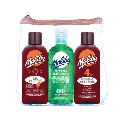 Afbeelding van Malibu Travel Set Tanning Oil After Sun Gel 3 x 100 ml