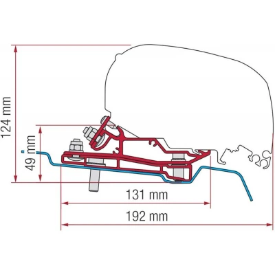 Afbeelding van Fiamma Kit F80 F65 Hobby Caravan Adapter Na 2014 Kleurloos Luifels Accessoires