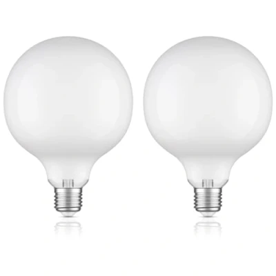 Afbeelding van ledscom.de 2 stuks E27 LED lamp, G125, warm wit (2700 K), 4 W, 550lm, mat glas extra