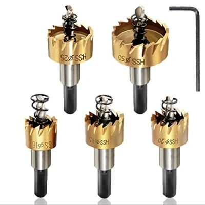 Afbeelding van 5 delige Metalen Gatenzaag, Boorgatzaagsnijder Roestvrijstalen Gatensnijder Kerngatzaag Diameter 16 mm 18,5 20 25 30 mm, Kobaltopener Snijgereedschap voor Hout, Roestvrij Staal Ect