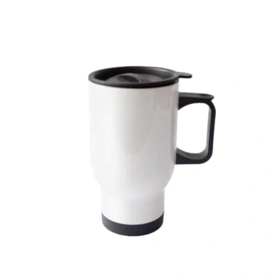 Afbeelding van MR.R Sublimatie Blanks Wit Rvs Reizen Auto Mok met Deksel Tumbler Dubbele Muur Vacuüm Geïsoleerde Waterfles 450 ml voor Warmte Druk