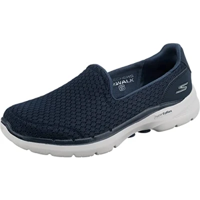 Afbeelding van Skechers Dames Go Walk 6 Sea Coast Sneaker, Navy Textiel Trim, 37 EU