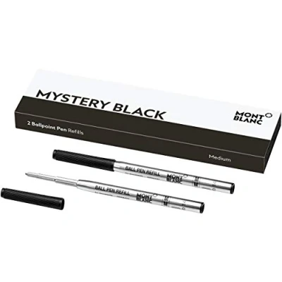 Afbeelding van Montblanc Mystery Black 116190 balpen reservevullingen M 2 x balpenvulling zwart navulling