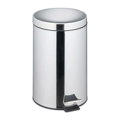 Afbeelding van Relaxdays pedaalemmer keuken, 20 liter, rvs, uitneembare binnenemmer, prullenbak, met handvat, afvalbak modern, zilver