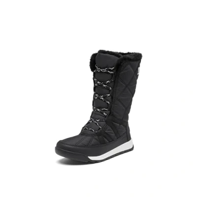 Afbeelding van Sorel Vrouwen Whitney 2 Plus lange kant waterdichte mode laars, zwart/zeezout, 6 UK, Zwarte Zee Zout, 39 EU