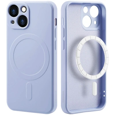 Afbeelding van Apple iPhone 13 Mini MagSafe Hoesje Siliconen en TPU (zacht) iMoshion Softcase/Backcover Lila Telefoonhoesje