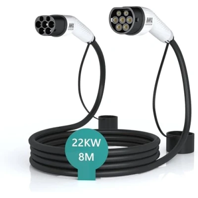 Afbeelding van MAX GREEN EV/Elektrische Auto &amp; PHEV Oplaadkabel Type 2 2, Drie Fase, 22 KW, 32Amp, 8 Meter