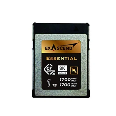 Afbeelding van Exascend Essentiële 1 TB CFexpress kaart type B, tot 1.700 MB/s, compatibel met Canon, Nikon, Panasonic en andere camera&#039;s