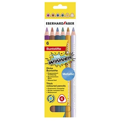 Afbeelding van Eberhard Faber kleurpotloden Tri Winner assorti metallic kleuren 6 stuks EF 518305