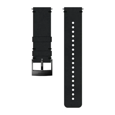Afbeelding van Suunto Reservehorlogebandje, voor alle Spartan Sport WRH en 9 horloges, leer, lengte: 22,7 cm, brugbreedte: 24 mm, zwart/zwart, incl. pennen montage, SS050231000
