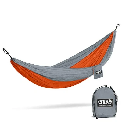 Afbeelding van Eno Eagles Nest Outfitters DoubleNest Hangmat, Draagbare hangmat voor twee, Oranje/Grijs