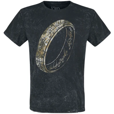 Afbeelding van The Lord Of Rings One Ring To Rule Them All T shirt zwart XXL