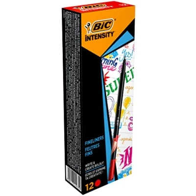 Afbeelding van 12x Fineliner Bic Intensity 0.4mm rood