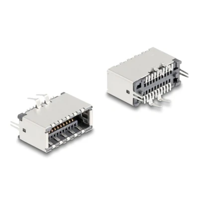 Afbeelding van Delock USB Typ E Key A 20 Pin Buchse vertikal zur SMT Lötmontage HQ