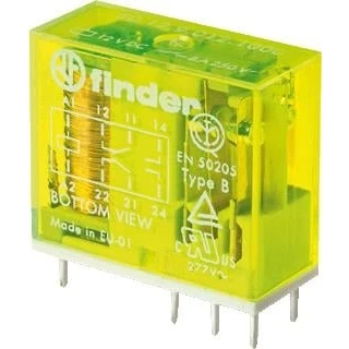 Afbeelding van Finder 50.12.9.024.1000 Printrelais 24 V/DC 8 A 2x wisselcontact 1 stuk(s)