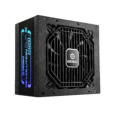 Afbeelding van ENERMAX REVOLUTION D.F. X ARGB ATX 3.0 850W Volledig Modulaire Voeding 80 PLUS Gold Efficiëntie 2x 12VHPWR PCIe 5.0 Kabel, 0dBA Technologie Condensatoren met 105 C Rating ERT850EWT
