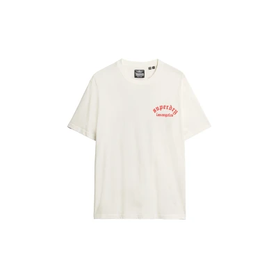 Afbeelding van Superdry Mannen Wijdvallend Tattoo Neo Trad T shirt Wit Grootte: M