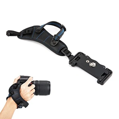 Afbeelding van JJC Handriem Polsband Grip met U Type Plaat voor DSLR Camera Canon Nikon Olympus Sony Panasonic Pentax