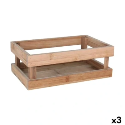 Afbeelding van Opbergbak Inde Bamboe 26,5 x 16,2 10 cm (3 Stuks)