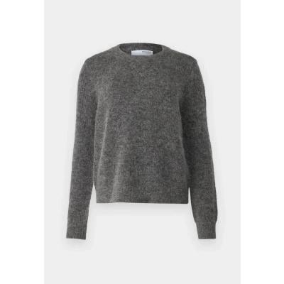 Afbeelding van SELECTED FEMME SLFSIA RAS LS Knit O hals NOOS, Medium grijs (grey melange), S