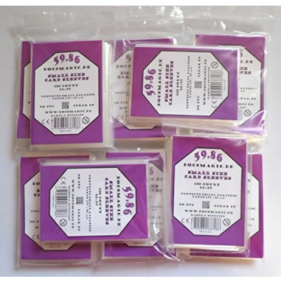 Afbeelding van Docsmagic.de 1.000 Small Size Card Sleeves Clear 10 Packs 59 x 86 Standard 62 89 Klar YGO