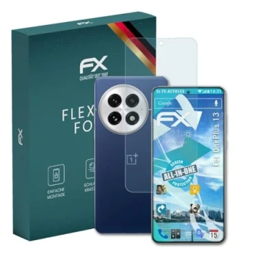 Afbeelding van atFoliX Beschermfolie compatibel met OnePlus 13 Folie, ultra duidelijk en flexibel FX Schermbeschermer (3X)