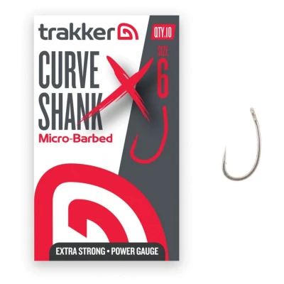 Afbeelding van Trakker Curve Shank XS Hooks Micro Barbed Haakmaat 6 (10 Stuks) Karperhaken