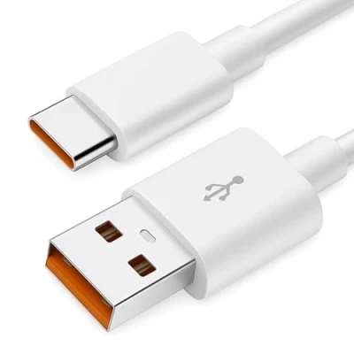 Afbeelding van OcioDual USB type C 0,5 mm 6A 100BA kabel wit oplaadkabel en datakabel Quick Fast Charge voor mobiele telefoons smartphones tablets