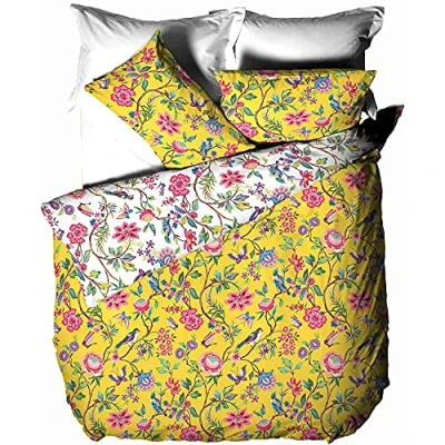 Afbeelding van Paoletti dekbedset van Creative Grapefruit stof, polykatoen, geel, tweepersoons, polyester katoen, tweepersoons