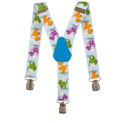 Afbeelding van Olata Y Vorm Elastische Bretels voor Kinderen met Dinosaurus Design (1 5 Jaar) 2,5 cm. Lichtblauw