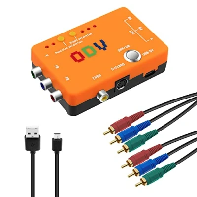 Afbeelding van Mcbazel ODV II Composiet CVBS/S Video/YPbPr naar YPbPr Component Converter met AV kabel voor PS1/PS2/N64/GC/SFC/Retro Gaming Console