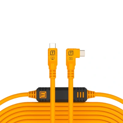 Afbeelding van TetherTools TetherPro USB C Recht Naar Hoek 9.4 M Oranje