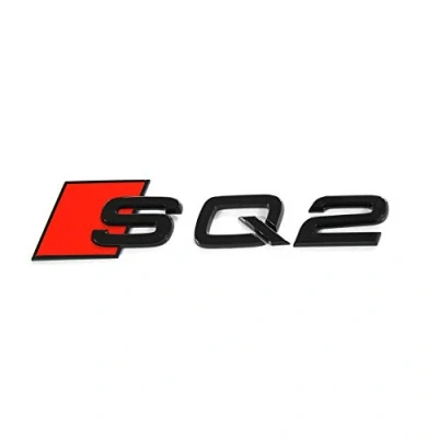 Afbeelding van Audi 81A071804 opschrift SQ2 Black Edition embleem letters modelnaam sticker zwart/rood