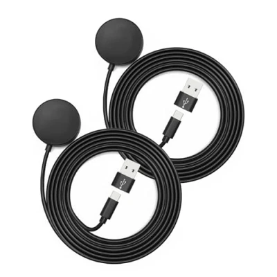 Afbeelding van Sinoacc 2st 100cm(3.3ft) Oplader voor Samsung Galaxy Watch 7/Ultra/6/6 Classic/5/5 Pro/4/4 Classic/3/Active 2/Active 1, met USB C naar Adapter, Magnetische Snellaadkabel