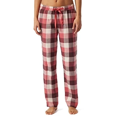 Afbeelding van Schiesser Mix and Relax Long Flannel Pants Rood patroon katoen 38 Dames