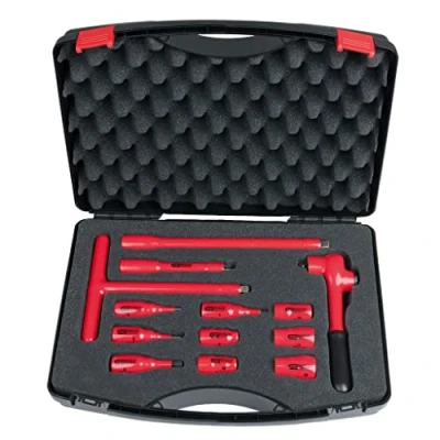Afbeelding van KS Tools, Dopsleutel + dopmoer, 3/8&quot;&quot; Geïsoleerde doppenset, 13 stuks. (19 mm, 8 10 14 18 11 12 17 15 9 16 mm)