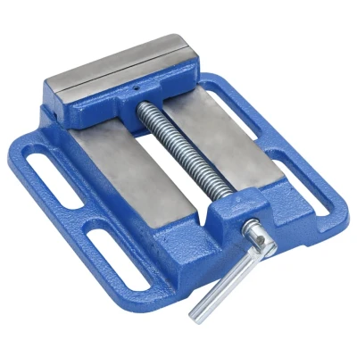 Afbeelding van Bankschroef voor kolomboormachine 100 mm gietijzer blauw