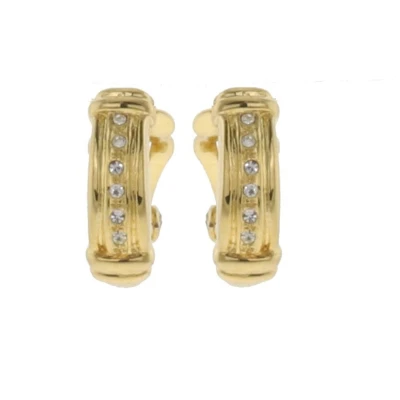 Afbeelding van Behave Oorclips clip oorbellen clipoorbellen goud kleur 2 cm
