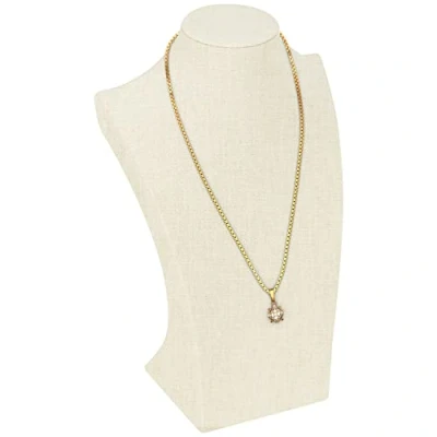 Afbeelding van Belle Vous Linnen Ketting Display Buste 11,3 x 10,2 30 cm Sieraden Houder Mannequin Standaard Organizer voor het Ophangen van Kettingen, Hangers en Armbanden