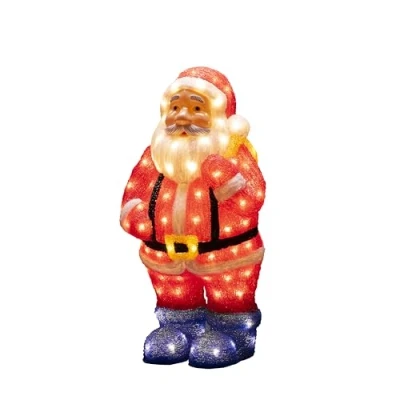 Afbeelding van Konstsmide 6247 103 Acryl figuur Energielabel: G (A G) Kerstman Warmwit LED Rood