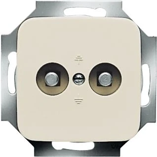 Afbeelding van Busch Jaeger 2095 UC 212 potentiaalvereffeningscontactdoos aardingscontactdoos 2 voudig SI creme