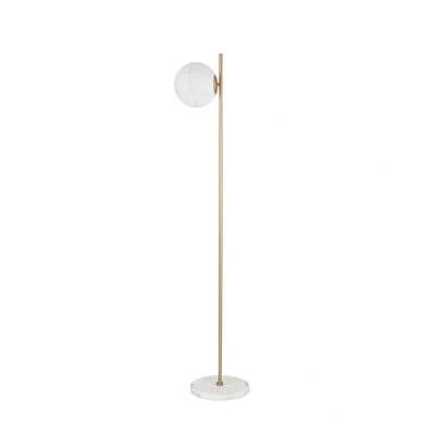 Afbeelding van Nova Luce, Vloerlamp, CANTONA vloerlamp G9 goud 30x37x155cm 9960619
