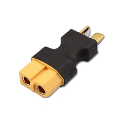 Afbeelding van VUNIVERSUM 1x stuk Premium Adapter XT60 female naar XT T stekker Dean connector mannelijk voor Lipo accu batterij hoge stroom 60A modelbouw