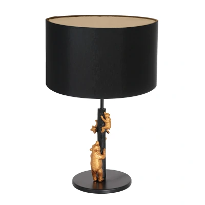 Afbeelding van Anne Lighting Animaux tafellamp zwart metaal 37 cm hoog